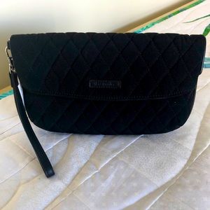 NWT Vera Bradley Black Microfiber Wristlet